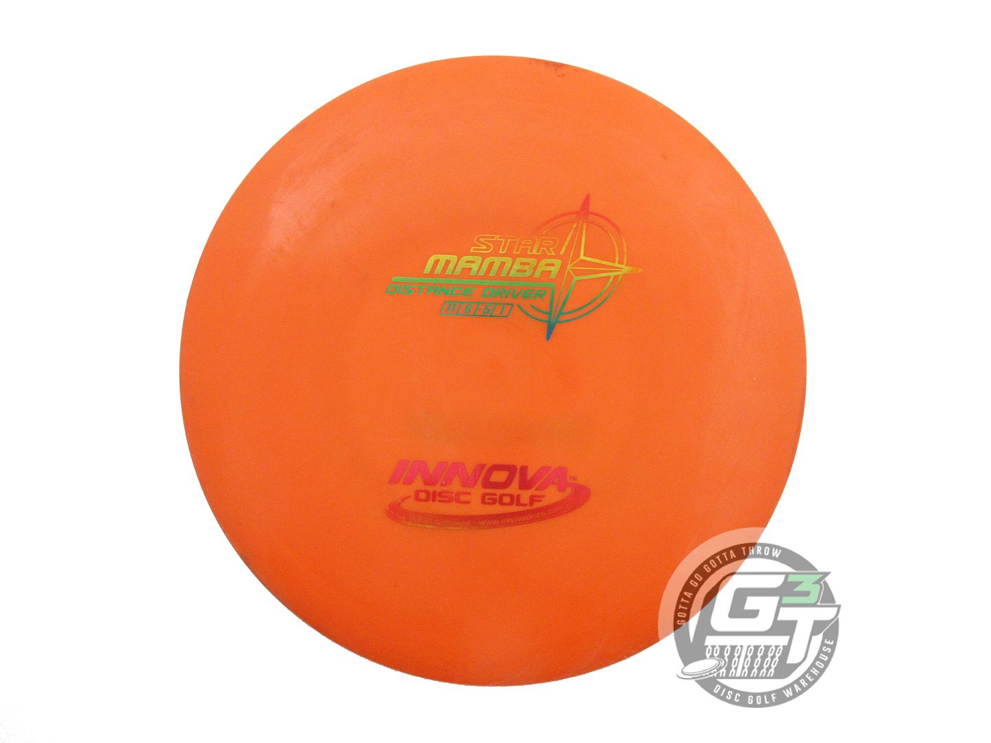 USED Innova Star Mamba 175g Orange Rasta Foil Distance Driver Golf Disc