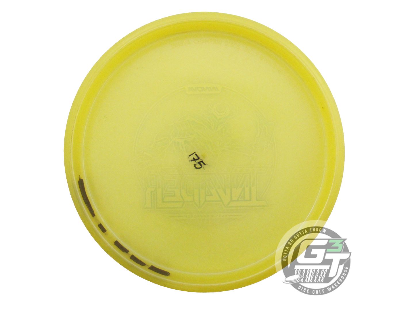 USED Innova Luster Champion Invader 175g Yellow Sunrise Foil A Putter Golf Disc
