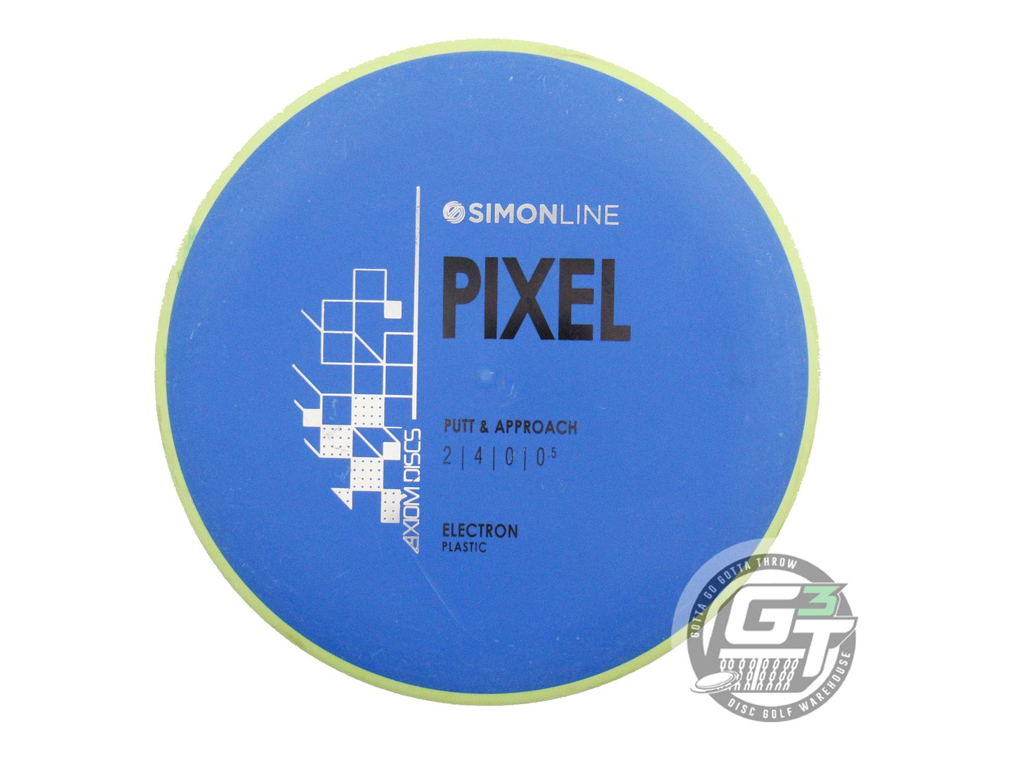 USED Axiom Discs Electron Pixel 170g Blue Yellow Rim Putter Golf Disc
