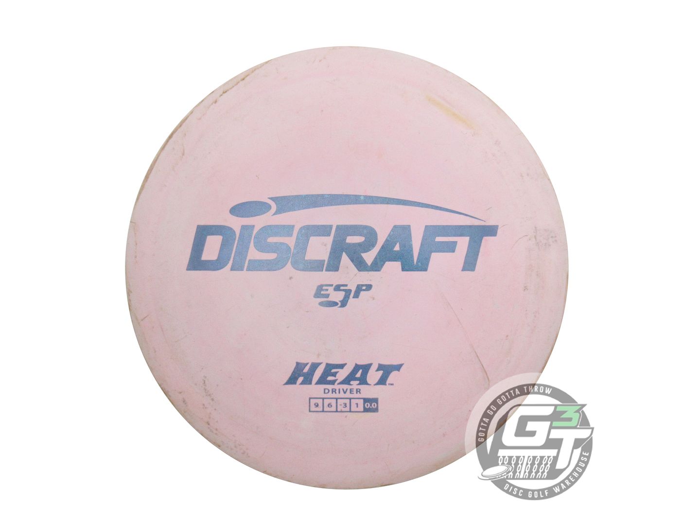 USED Discraft ESP Heat 174g Pink Blue Star Foil Distance Driver Golf Disc