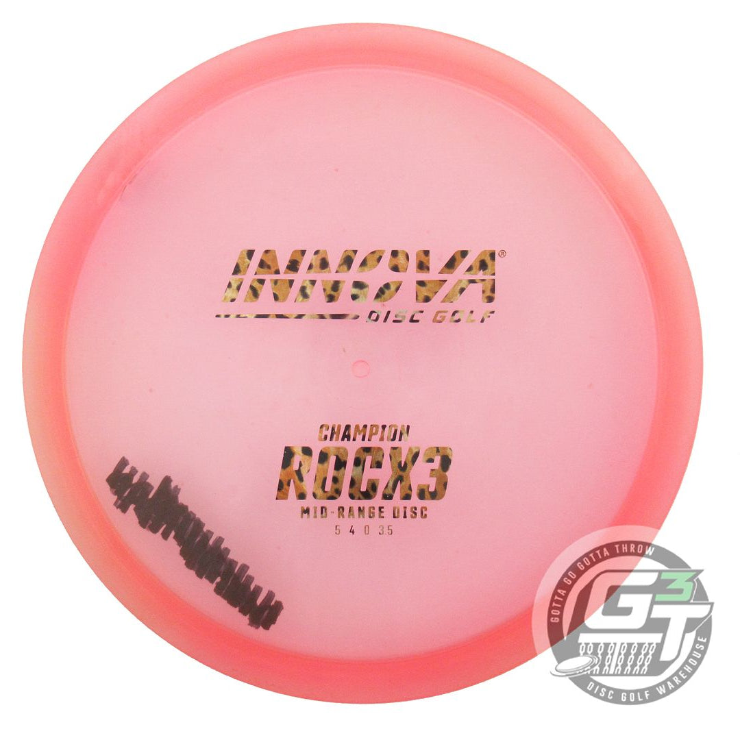 USED Innova Champion RocX3 180g Pink Cheetah Foil Midrange Golf Disc