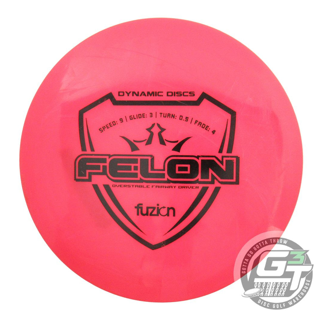 USED Dynamic Discs Fuzion Felon 173g Red Black Stamp Fairway Driver Golf Disc