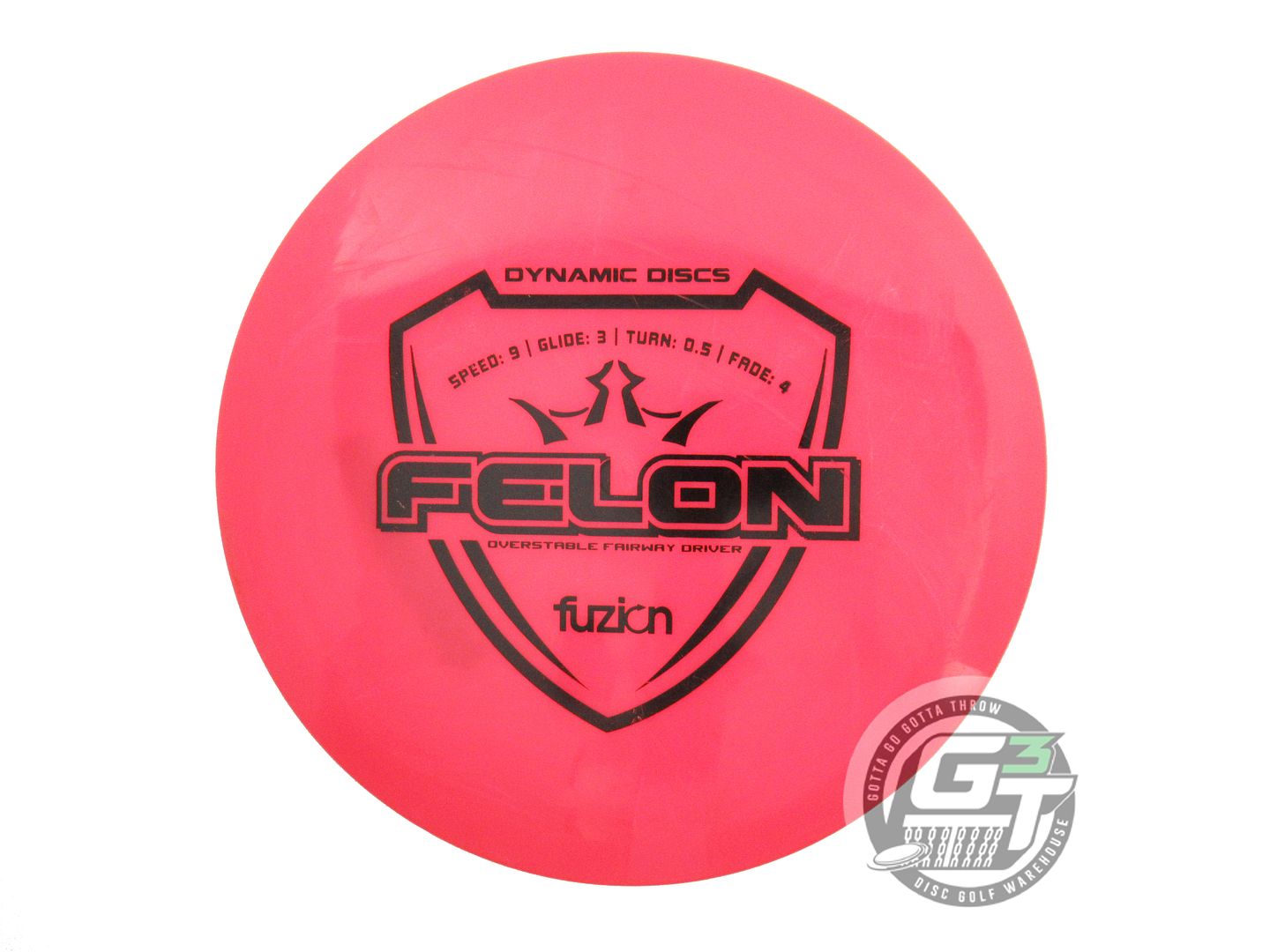 USED Dynamic Discs Fuzion Felon 173g Red Black Stamp Fairway Driver Golf Disc