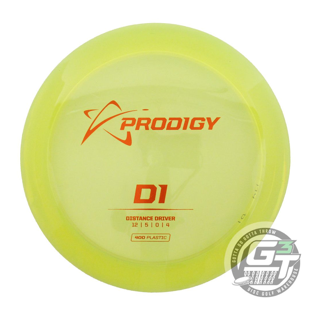 USED Prodigy Discs 400 D1 174g Yellow Copper Foil Distance Driver Golf Disc