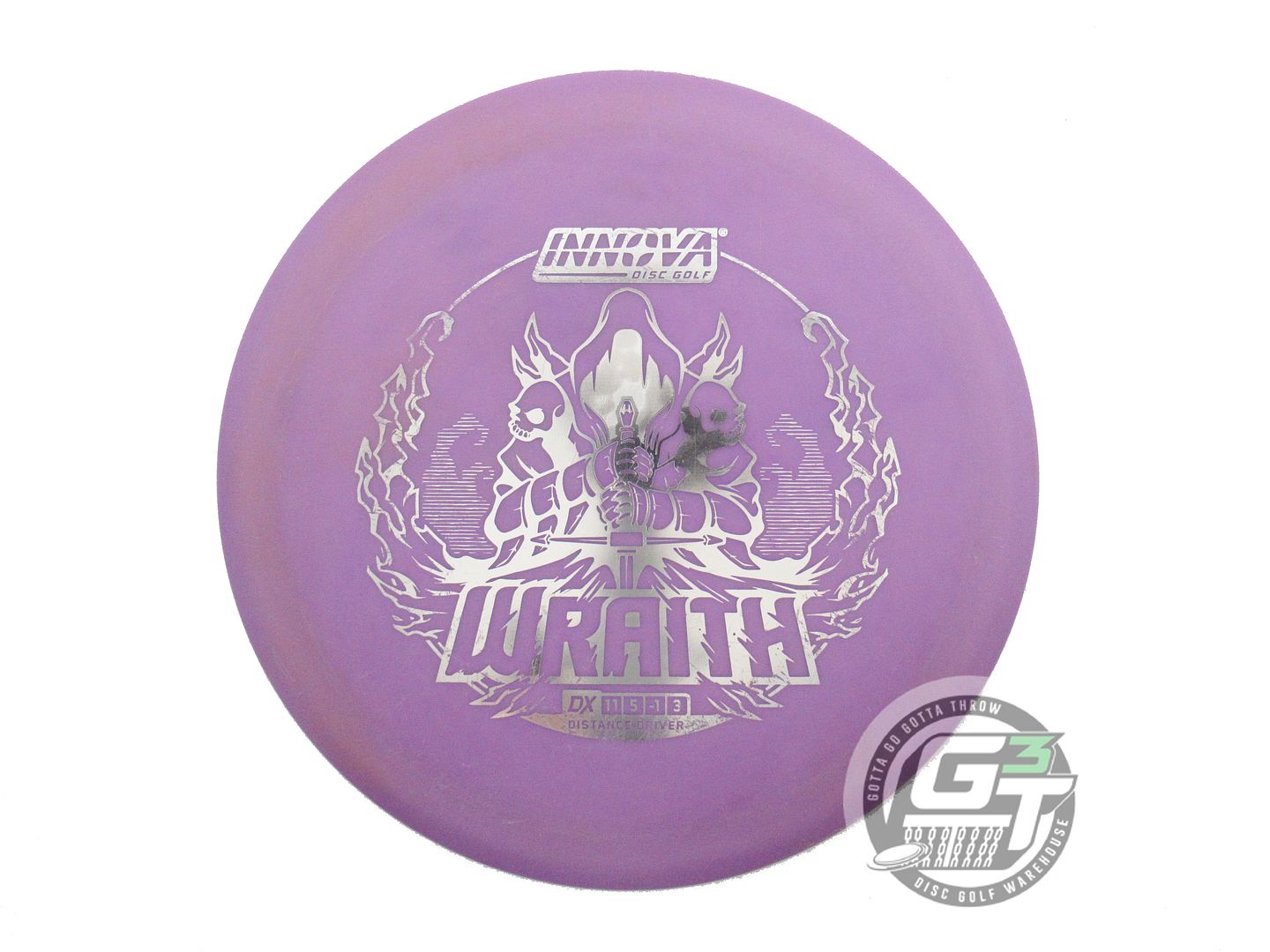 USED Innova DX Wraith 163g Purple Silver Foil Distance Driver Golf Disc