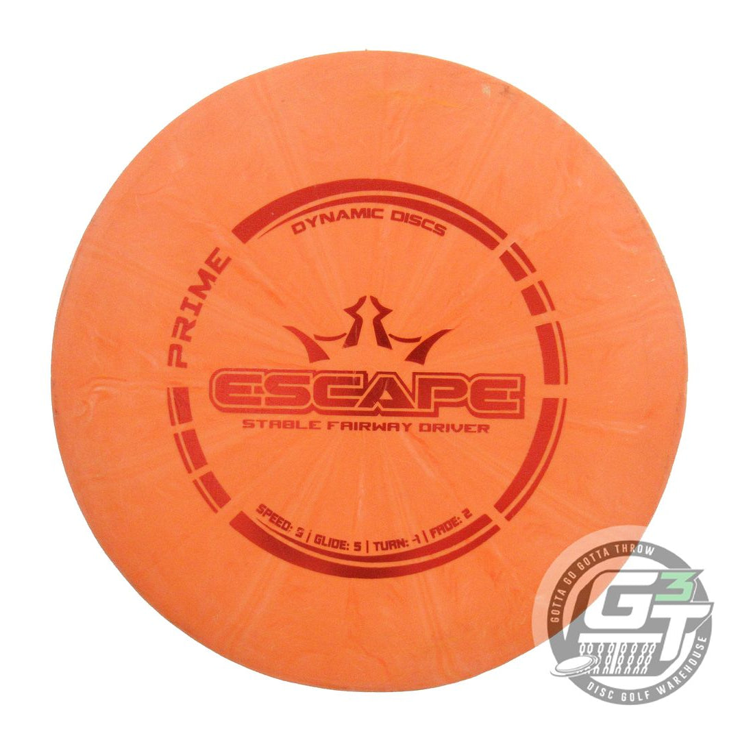 USED Dynamic Discs Prime Burst Escape 173g Orange Red Foil A Fairway Driver Disc