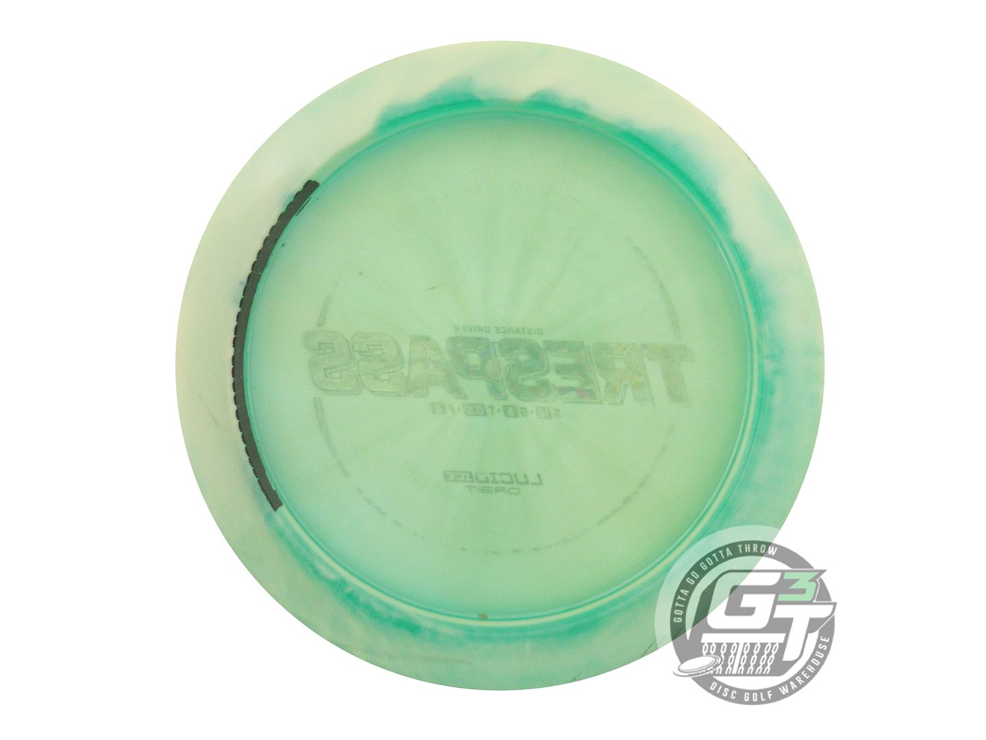 USED Dynamic Discs Lucid Ice Orbit Trespass 173g White-Green Driver Golf Disc