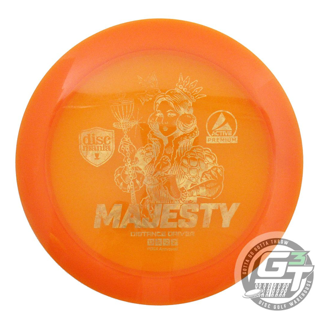USED DiscMania Active Premium Majesty 173g Orange Gold Shatter Driver Golf Disc