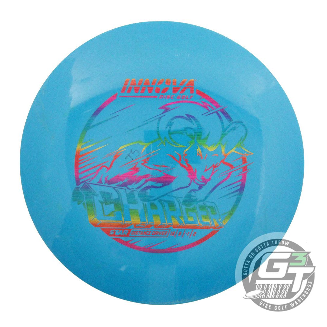 USED Innova Star Charger 177g Blue Rainbow Laser Foil Distance Driver Golf Disc