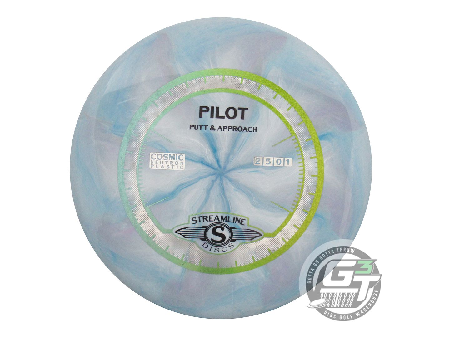USED Streamline Discs Cosmic Neutron Pilot 168g Blue-Lilac Putter Golf Disc