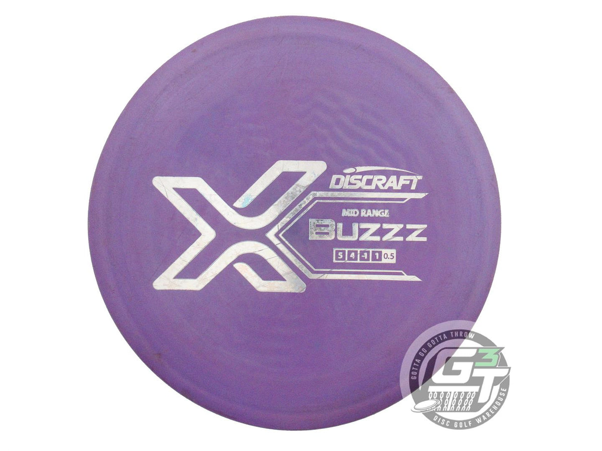 USED Discraft X Buzzz 173g Purple Snowflake Foil Midrange Golf Disc