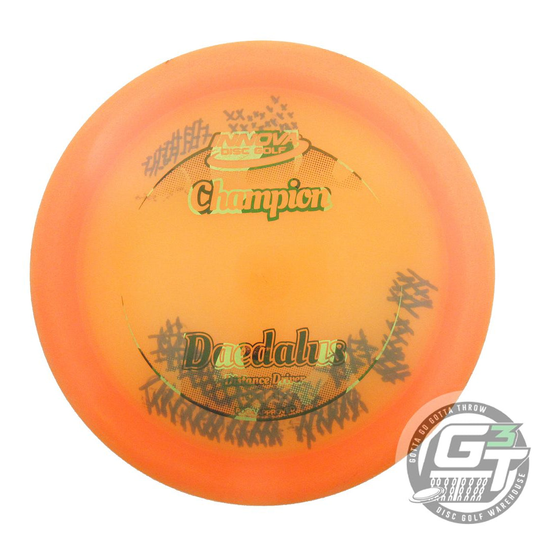 USED Innova Champion Daedalus 170g Orange Green Camo Foil Distance Driver Disc