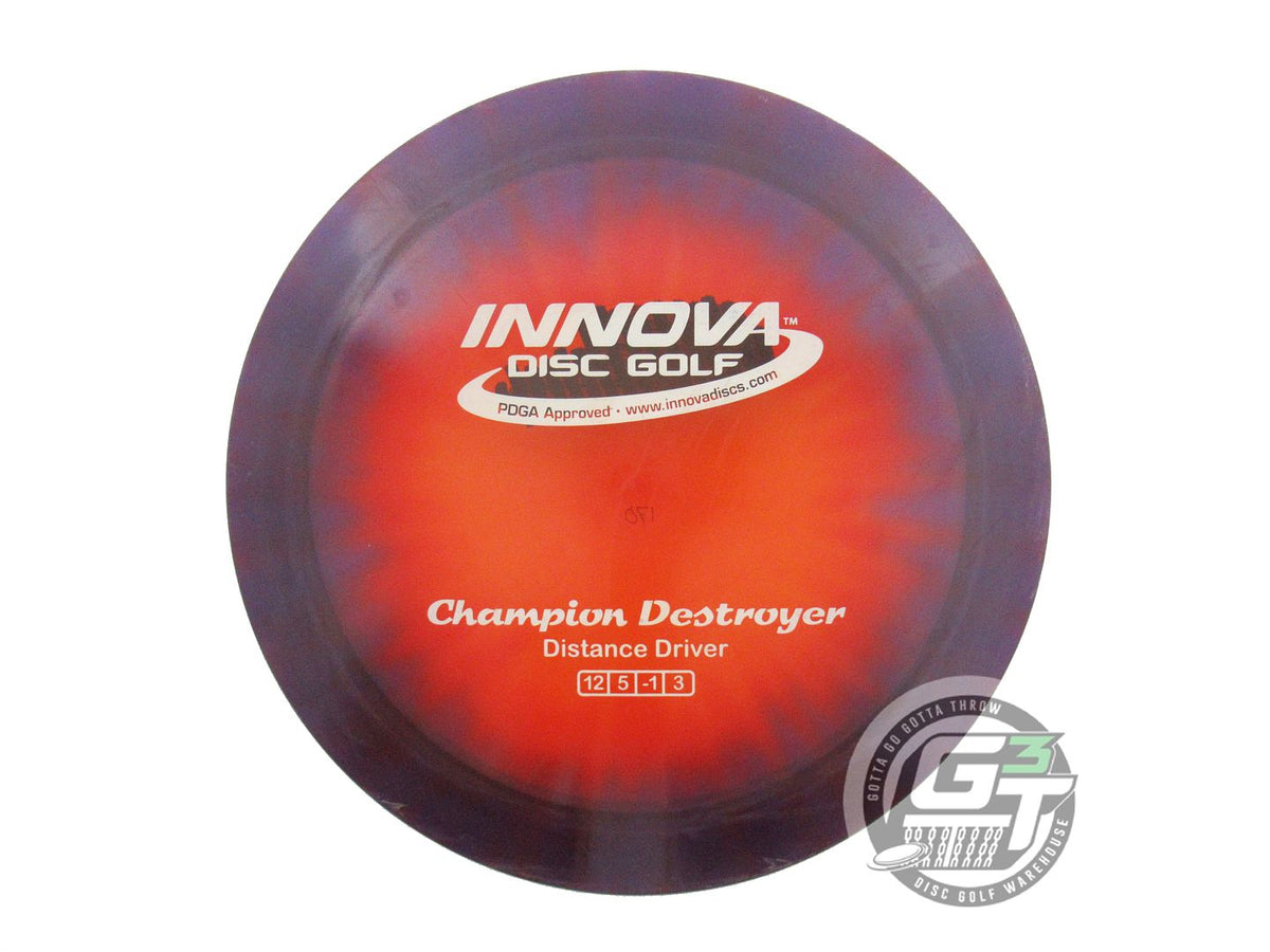 USED Innova I-DYE Champion Destroyer 170g Purple Burst Distance Driver Golf Disc