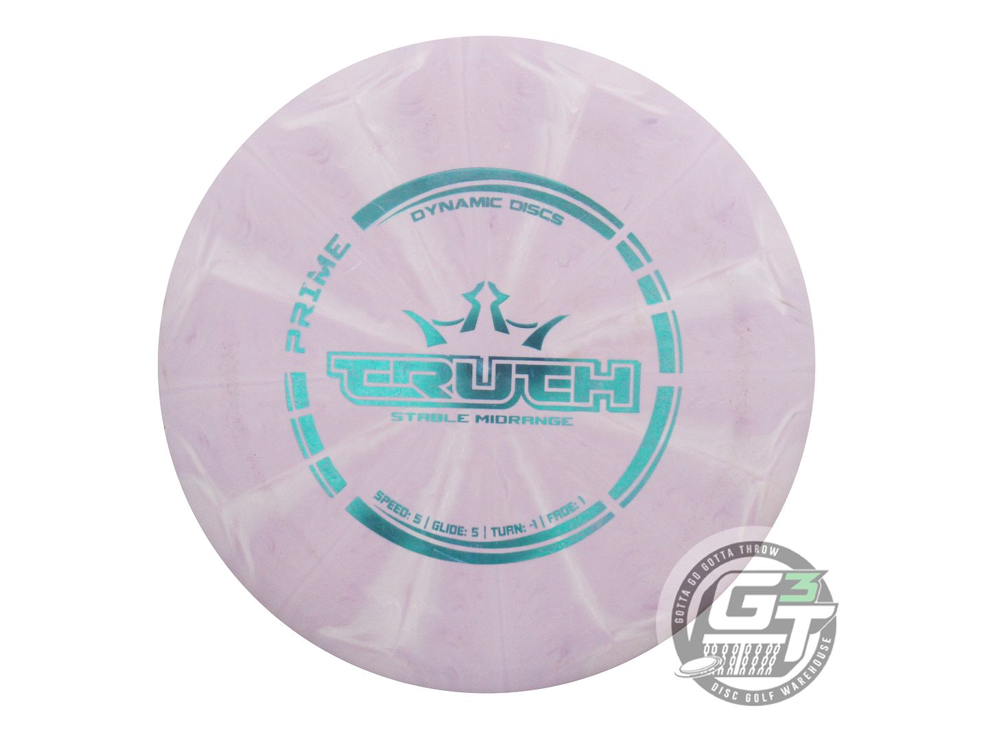 USED Dynamic Discs Prime Truth 177g Lilac Aqua Foil Midrange Golf Disc