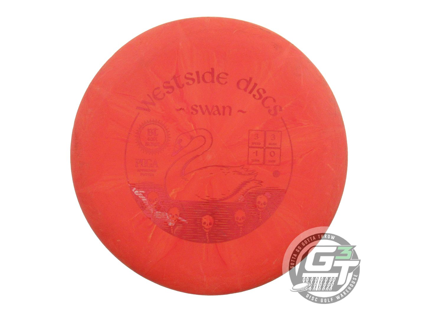 USED Westside Discs BT Soft Burst Swan 173g Orange Red Foil Putter Golf Disc