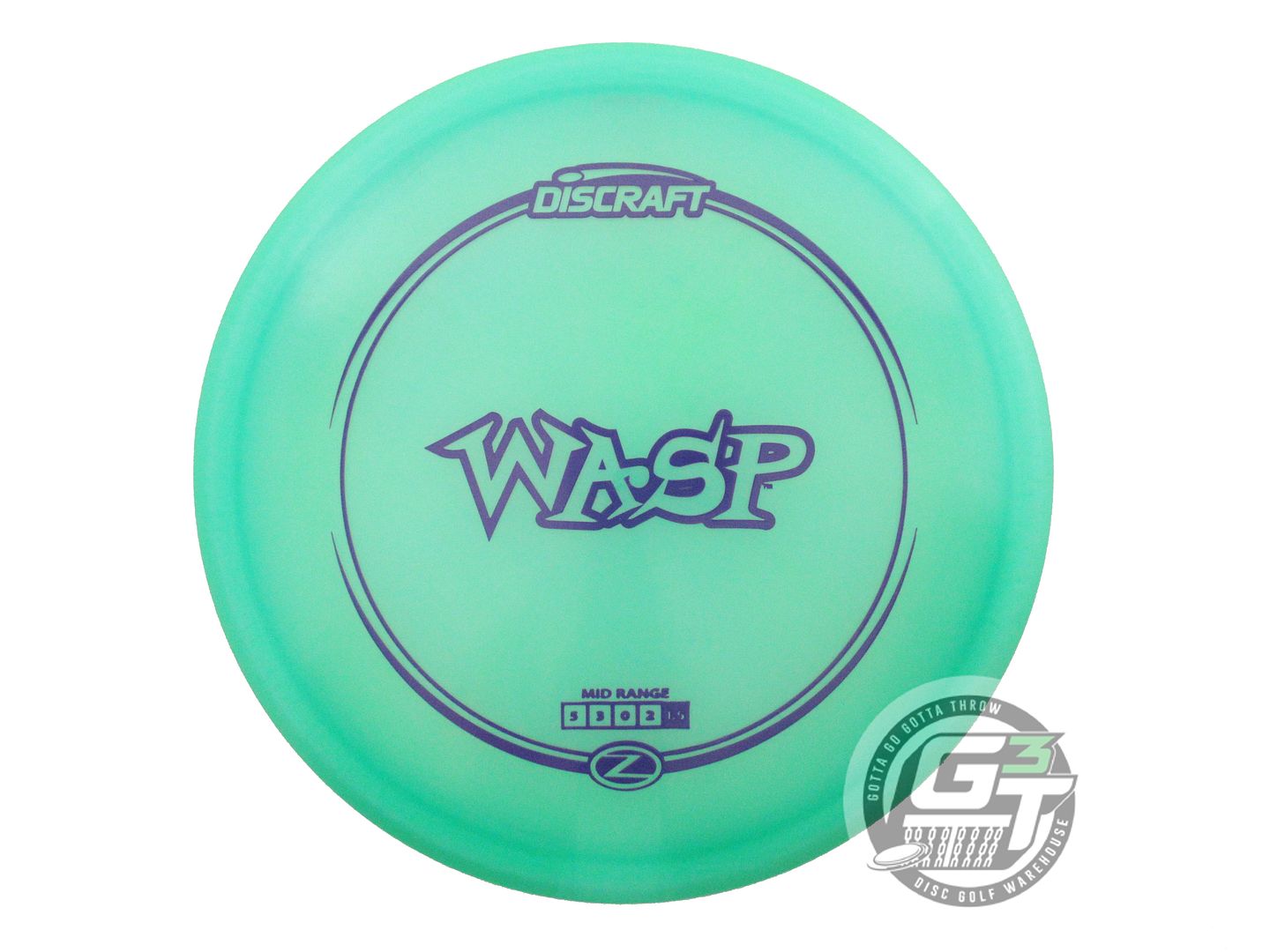 NOS Discraft Z Wasp 178g Seafoam Purple Stamp Midrange Golf Disc