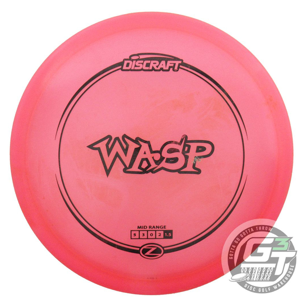 USED Discraft Z Wasp 181g Pink Black Stamp Midrange Golf Disc