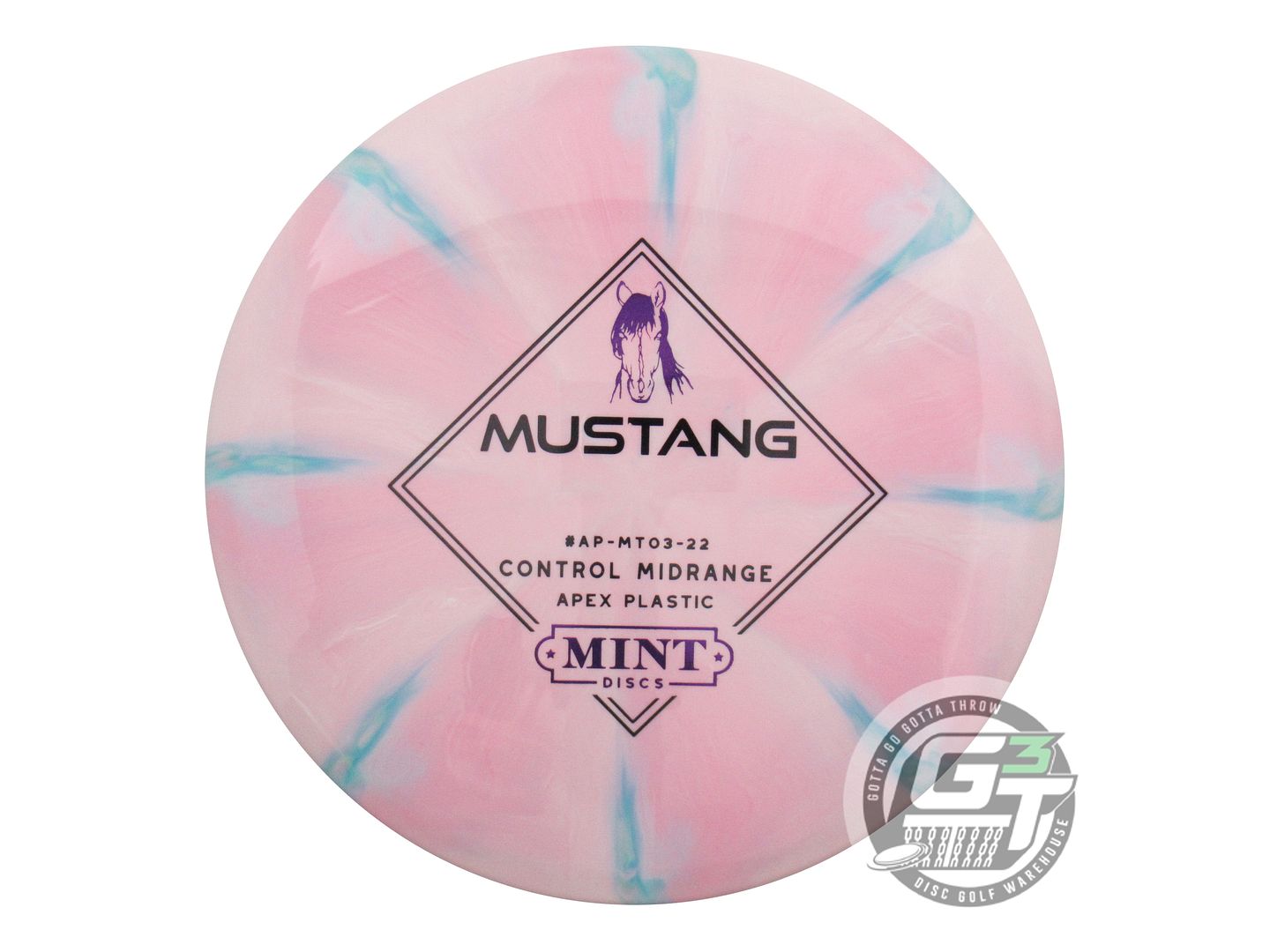 USED Mint Discs Swirly Apex Mustang 174g Pink-Teal Midrange Golf Disc