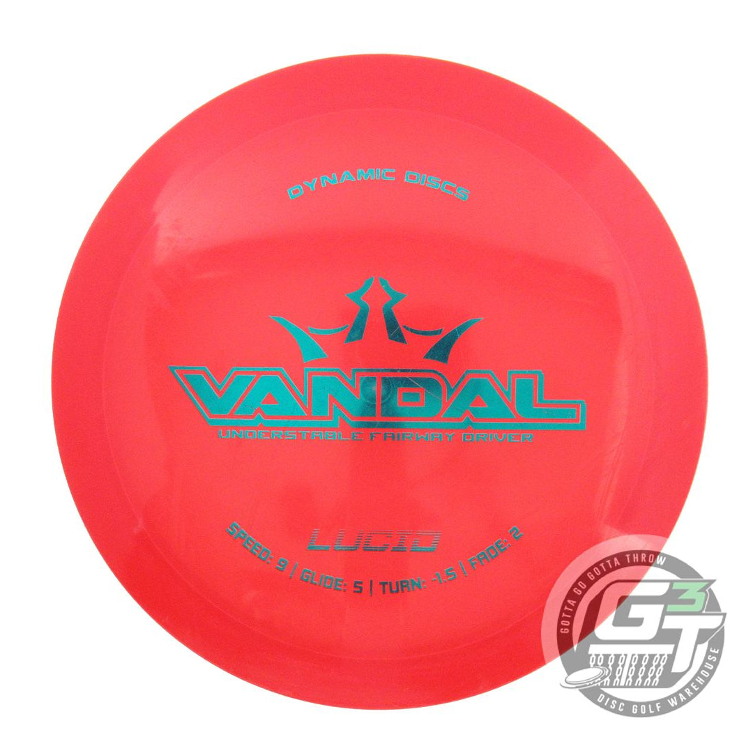 USED Dynamic Discs Lucid Vandal 174g Red Teal Foil Distance Driver Golf Disc