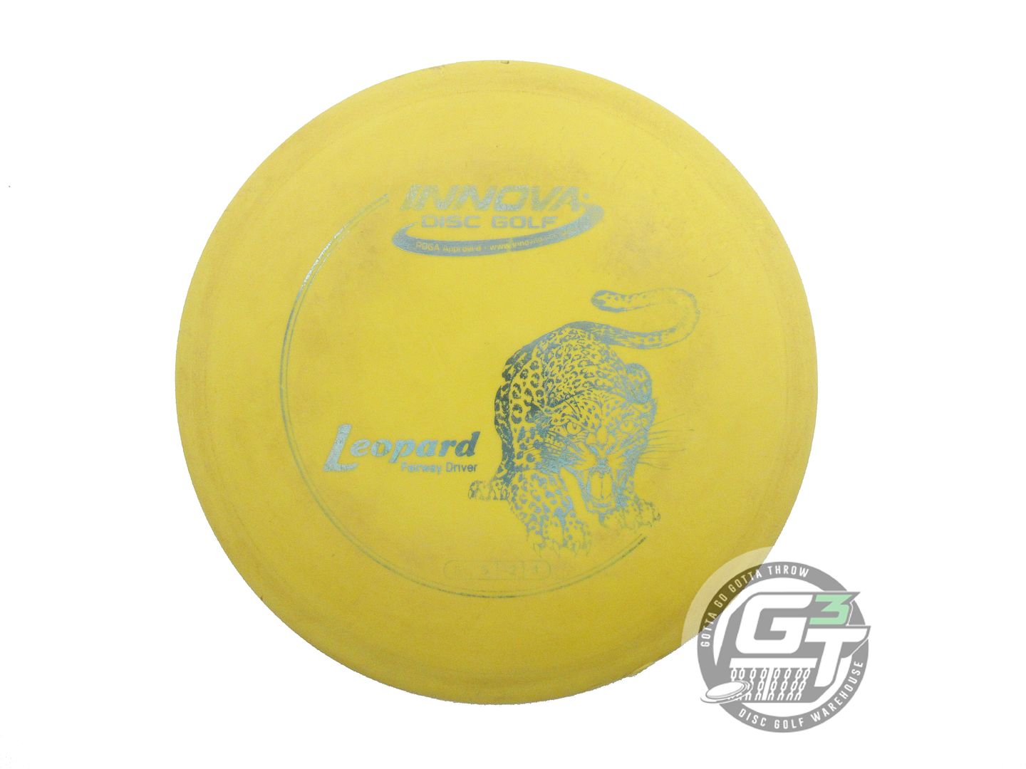 USED Innova DX Leopard 146g Yellow Silver Foil Fairway Driver Golf Disc