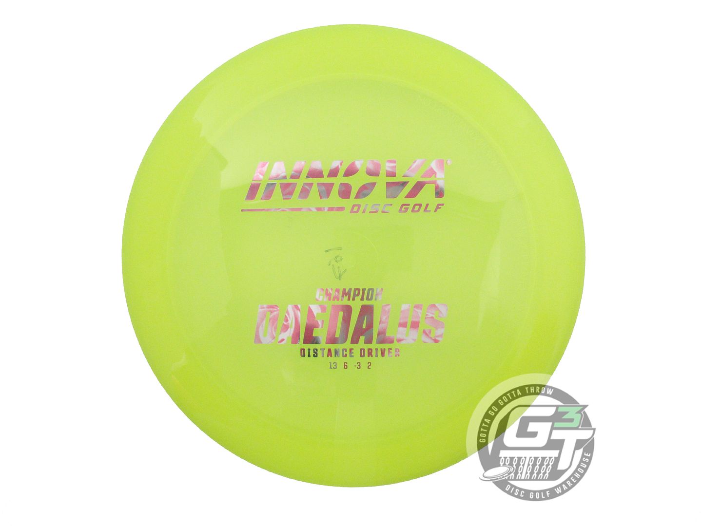 NOS Innova Champion Daedalus 167g Yellow Pink Rose Foil Distance Driver Disc