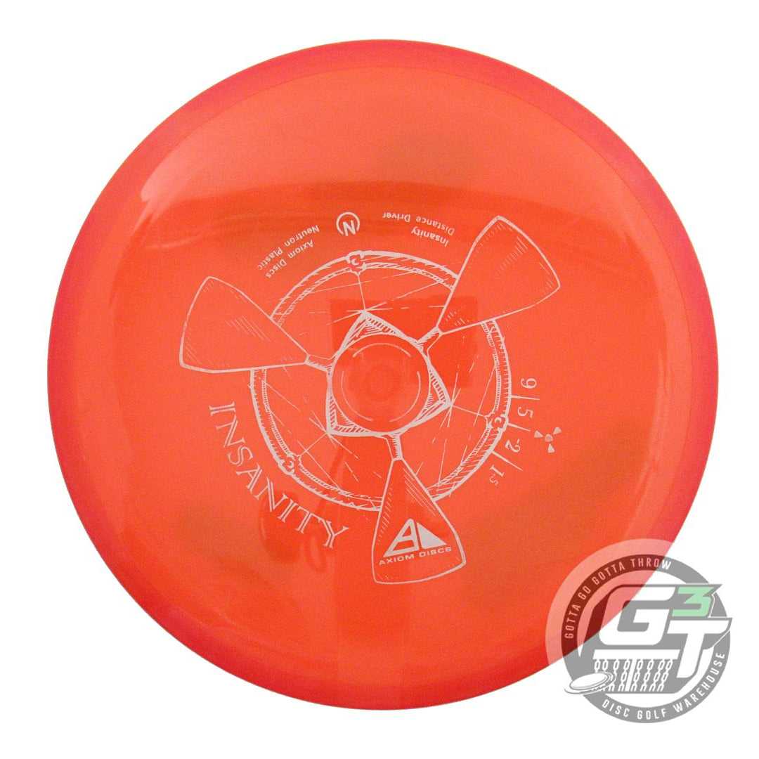 USED Axiom Discs Neutron Insanity 156g Orange Red Rim Driver Golf Disc