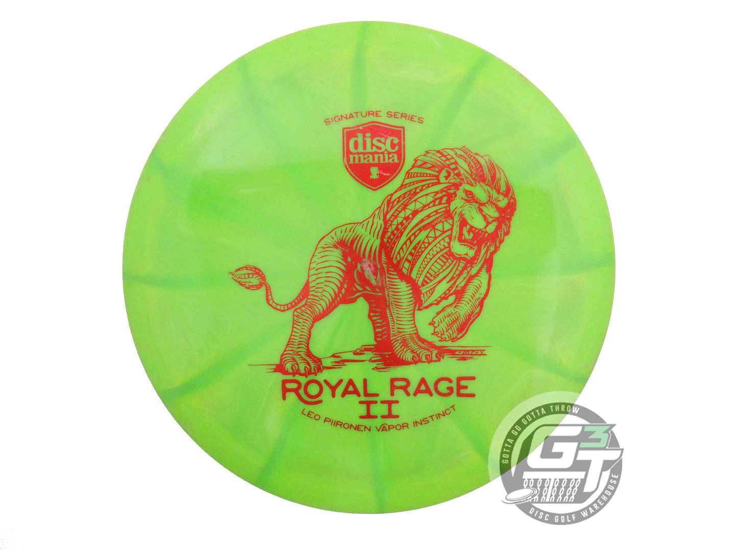 USED DiscMania ROYAL RAGE 2 Lux Vapor Instinct 169g Green Red Foil Driver Disc