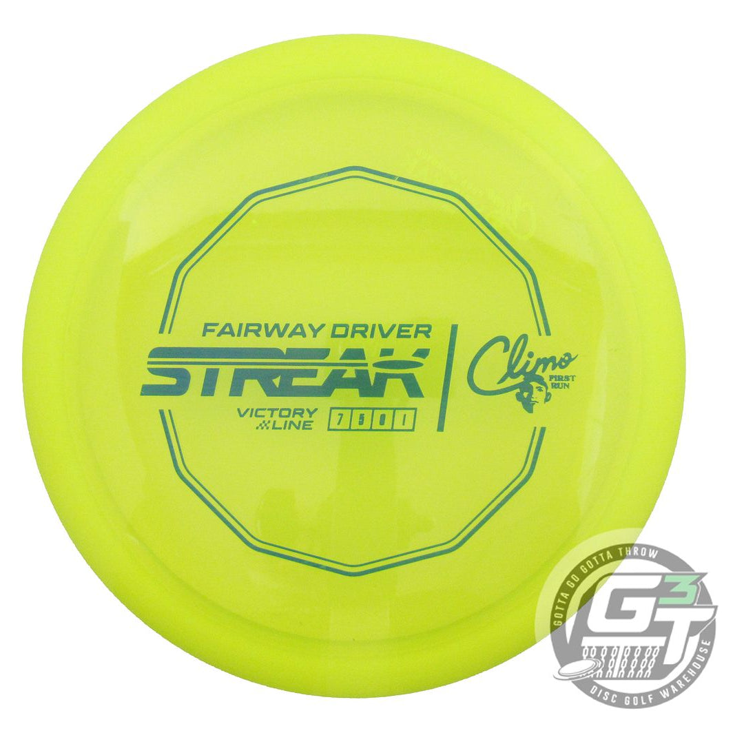 USED Climo Victory Line Streak 175g Yellow Blue Stamp Fairway Driver Golf Disc
