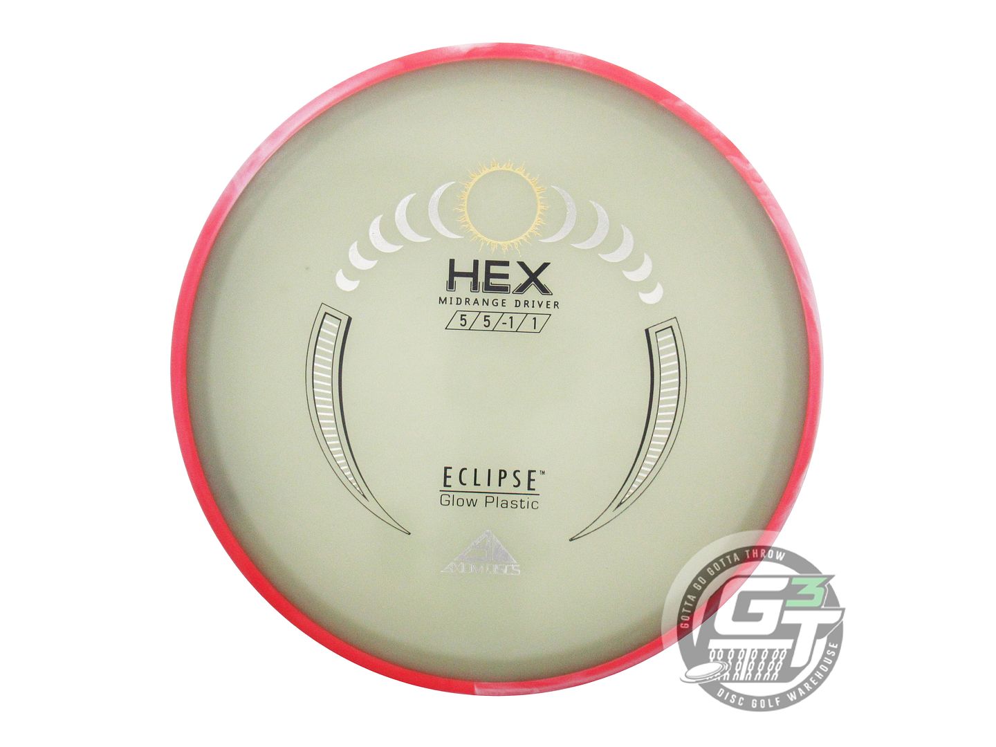 USED Axiom Discs Eclipse Proton Hex 176g Red Rim Midrange Golf Disc