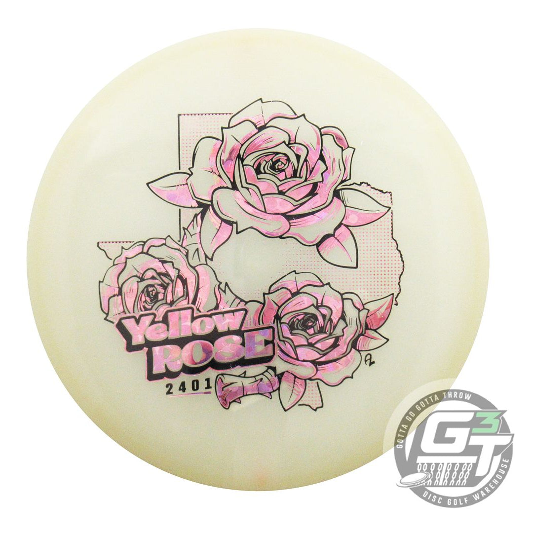 Lone Star Artist Series Glow Alpha Yellow Rose Putter Golf Disc (Individually Listed)