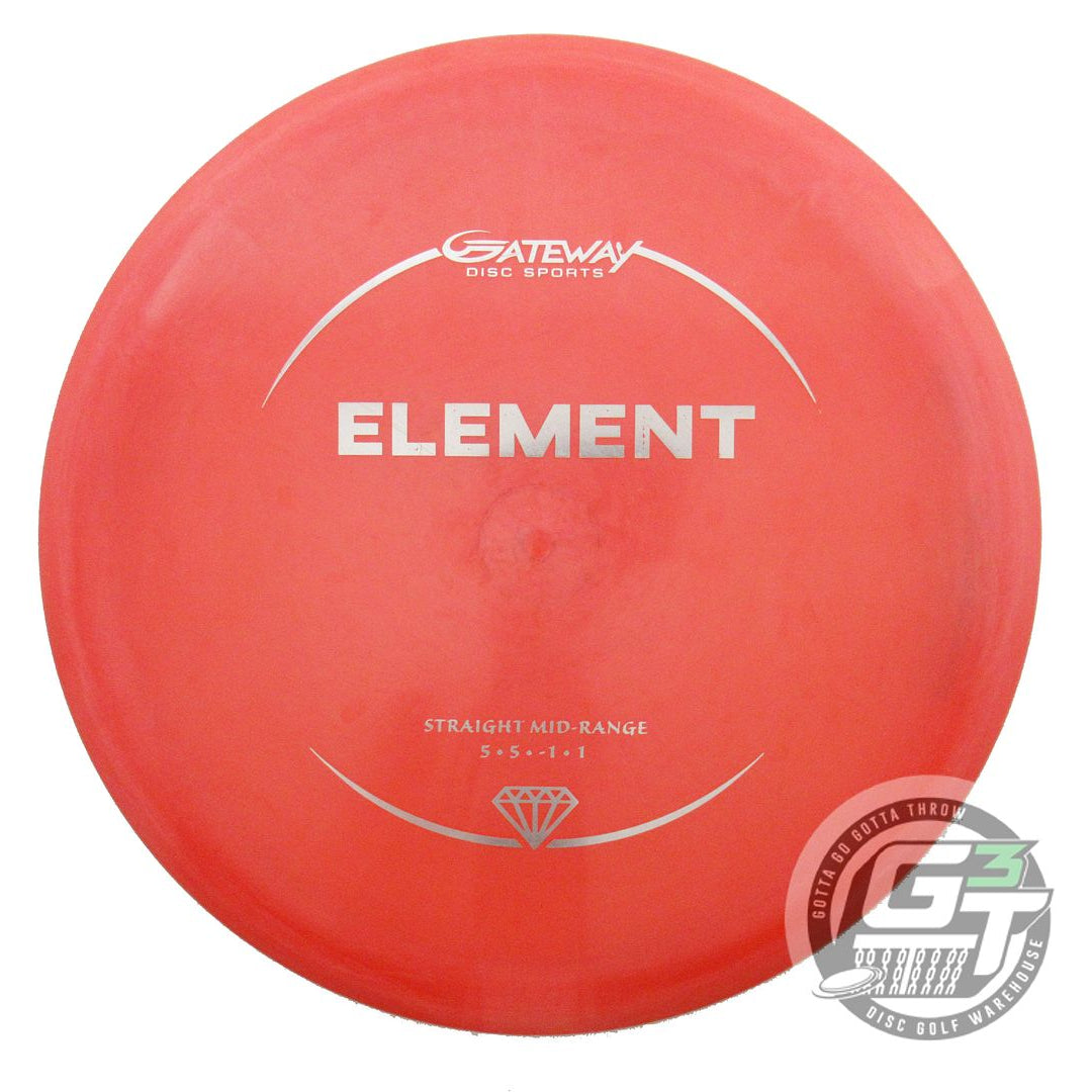 USED Gateway Diamond Element 177g Pink Silver Foil Midrange Golf Disc