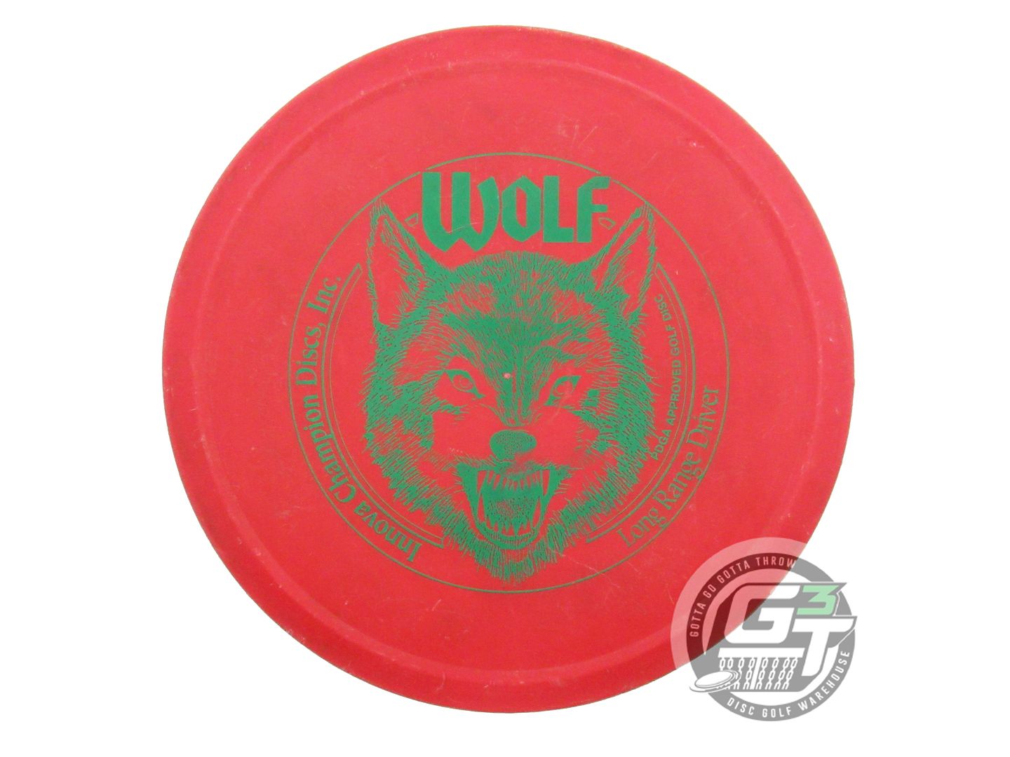 USED Innova DX Wolf 168g Red Green Stamp Midrange Golf Disc