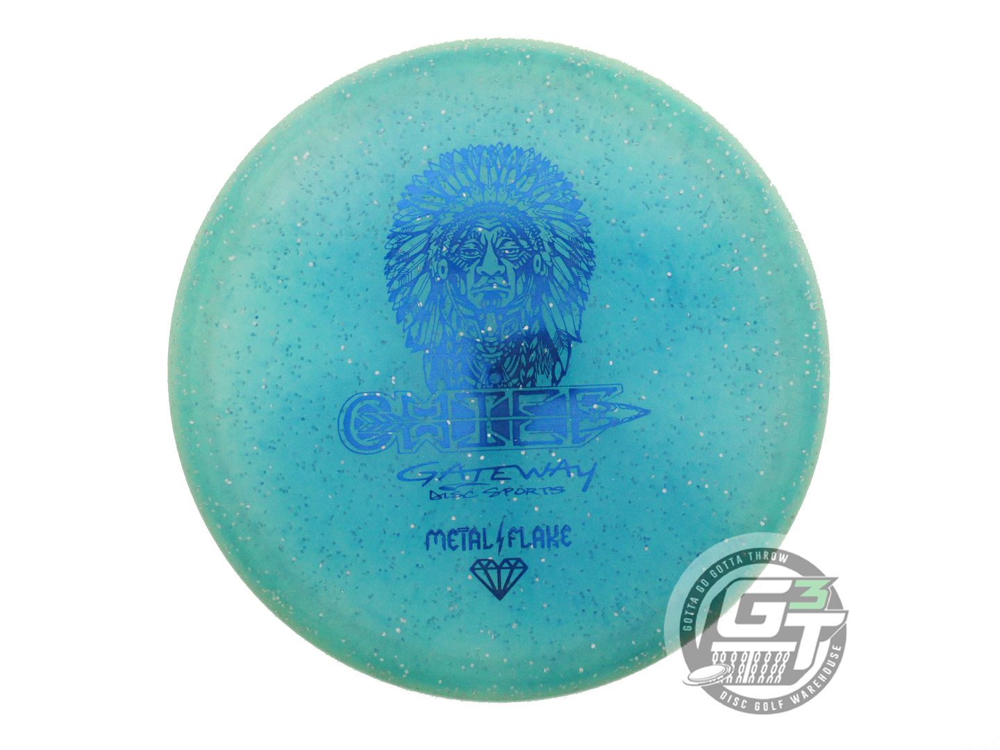 USED Gateway Metal Flake Chief 174g Seafoam Blue Foil Putter Golf Disc
