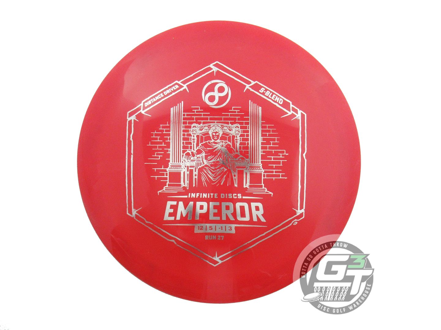 USED Infinite S-Blend Emperor 163g Red Silver Foil Distance Driver Golf Disc