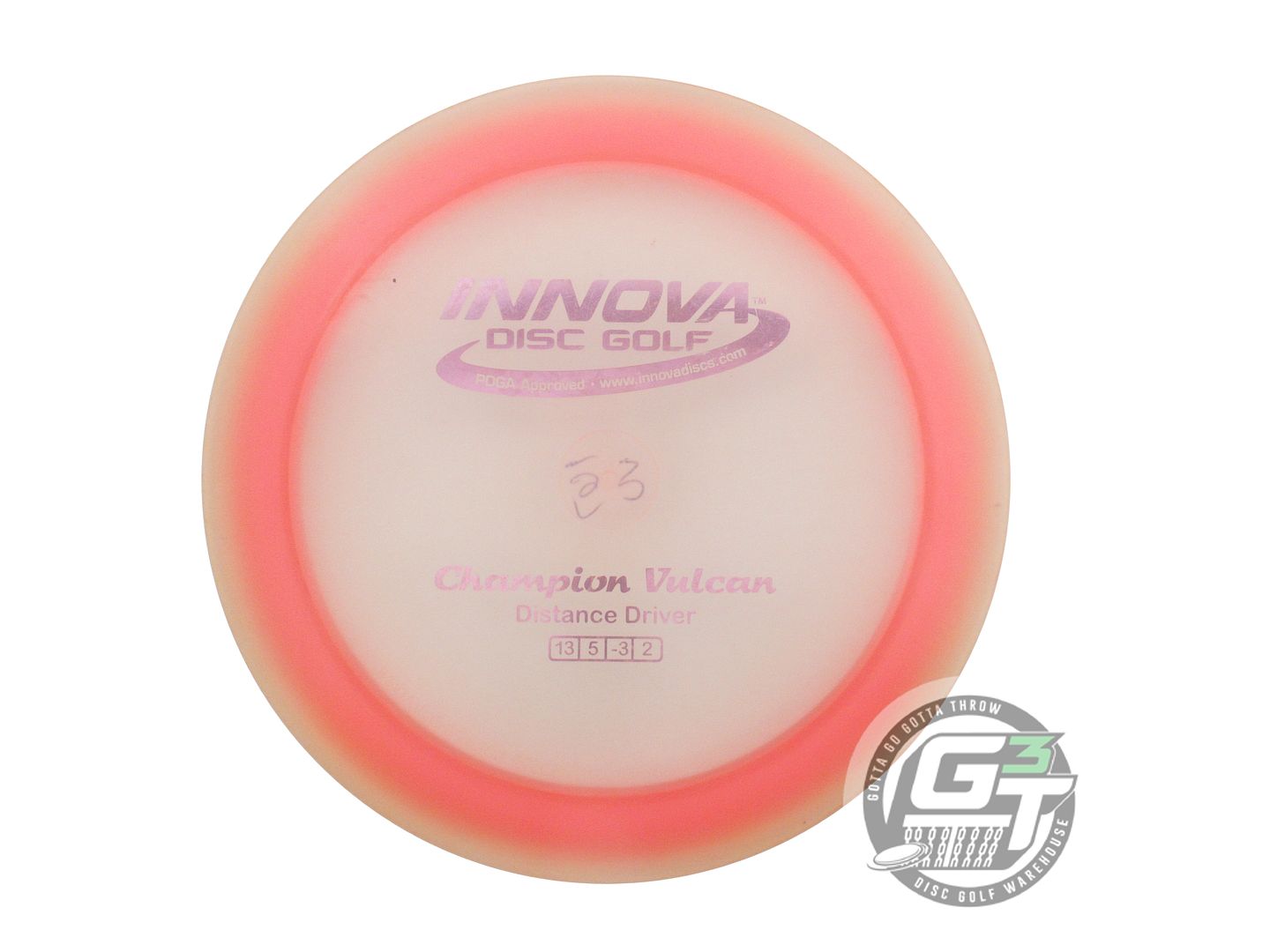 USED Innova Champion Vulcan 167g Pink Pink Foil Distance Driver Golf Disc