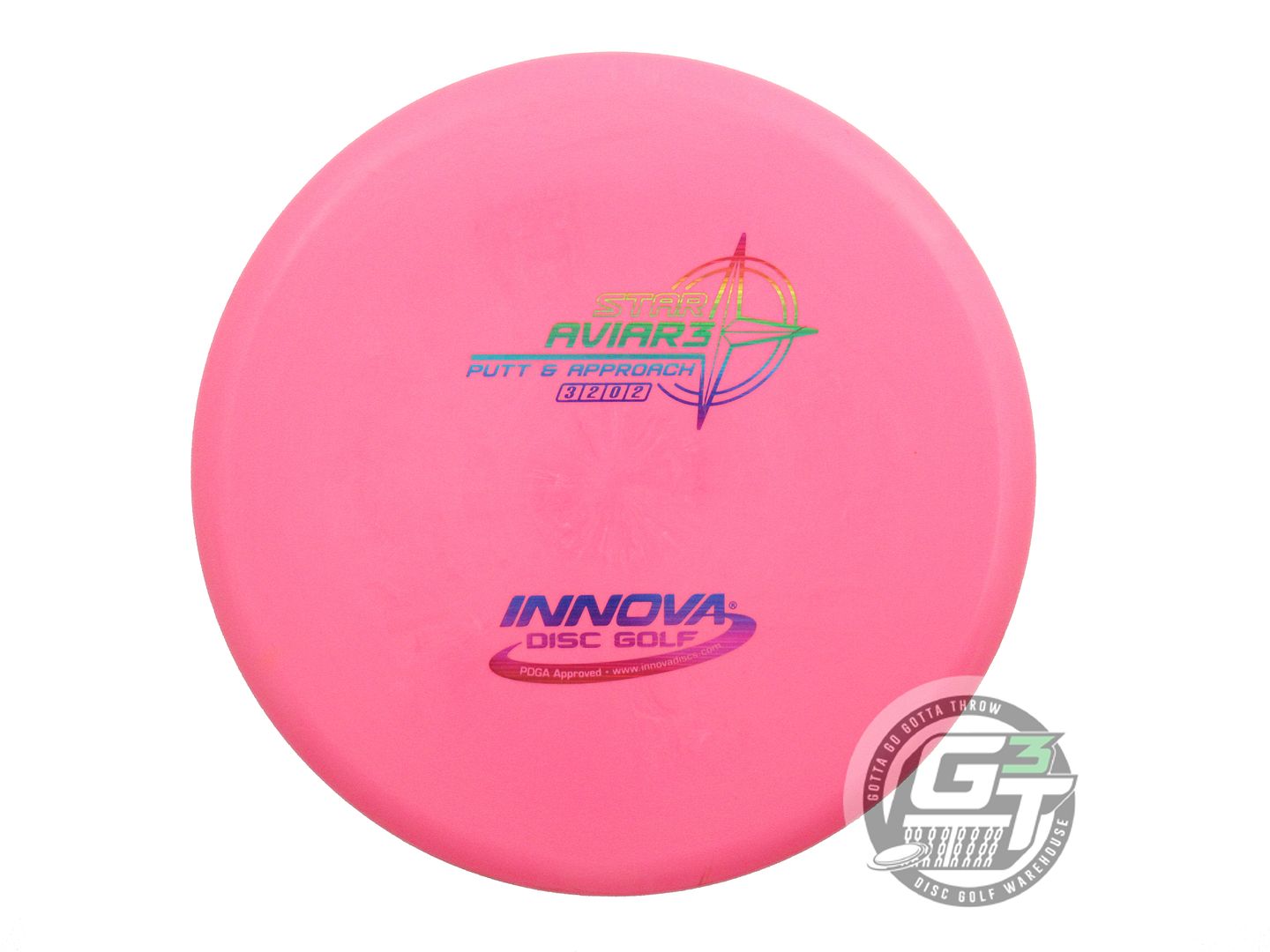 USED Innova Star Aviar3 172g Pink Rainbow Laser Foil Putter Golf Disc