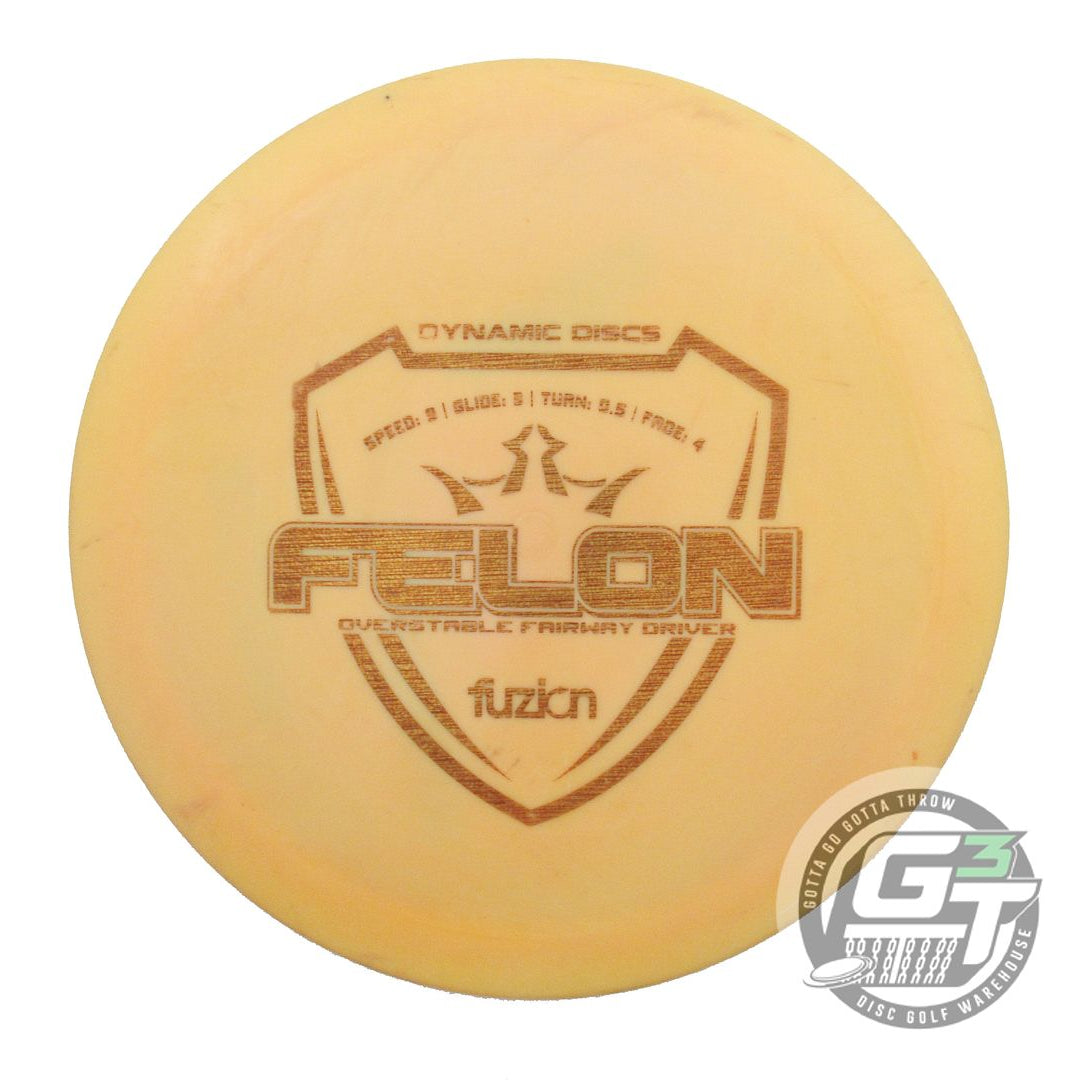 USED Dynamic Discs Fuzion Felon 172g Peach Gold Patina Foil Fairway Driver Disc