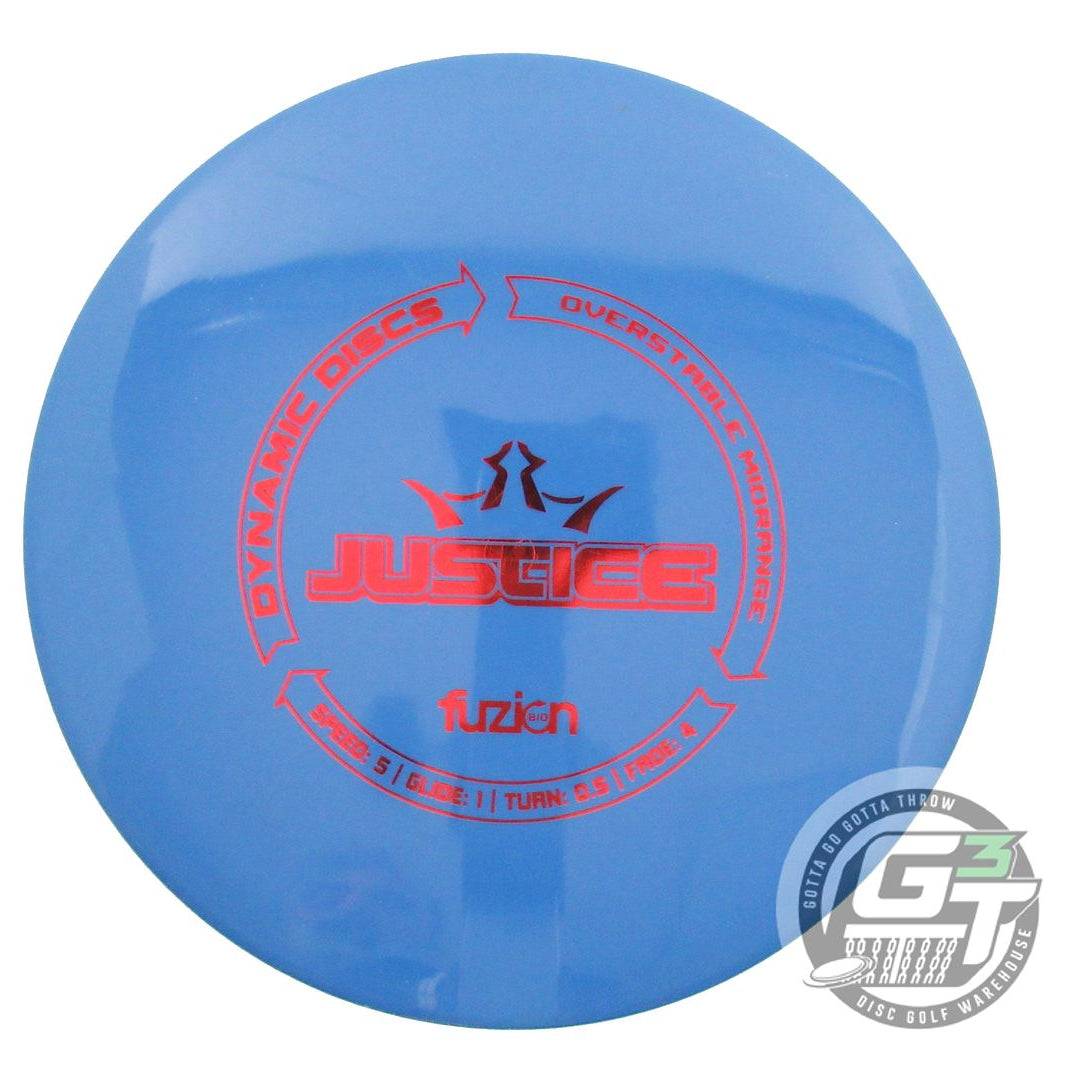 USED Dynamic Discs BioFuzion Justice 176g Blue Red Foil Midrange Golf Disc