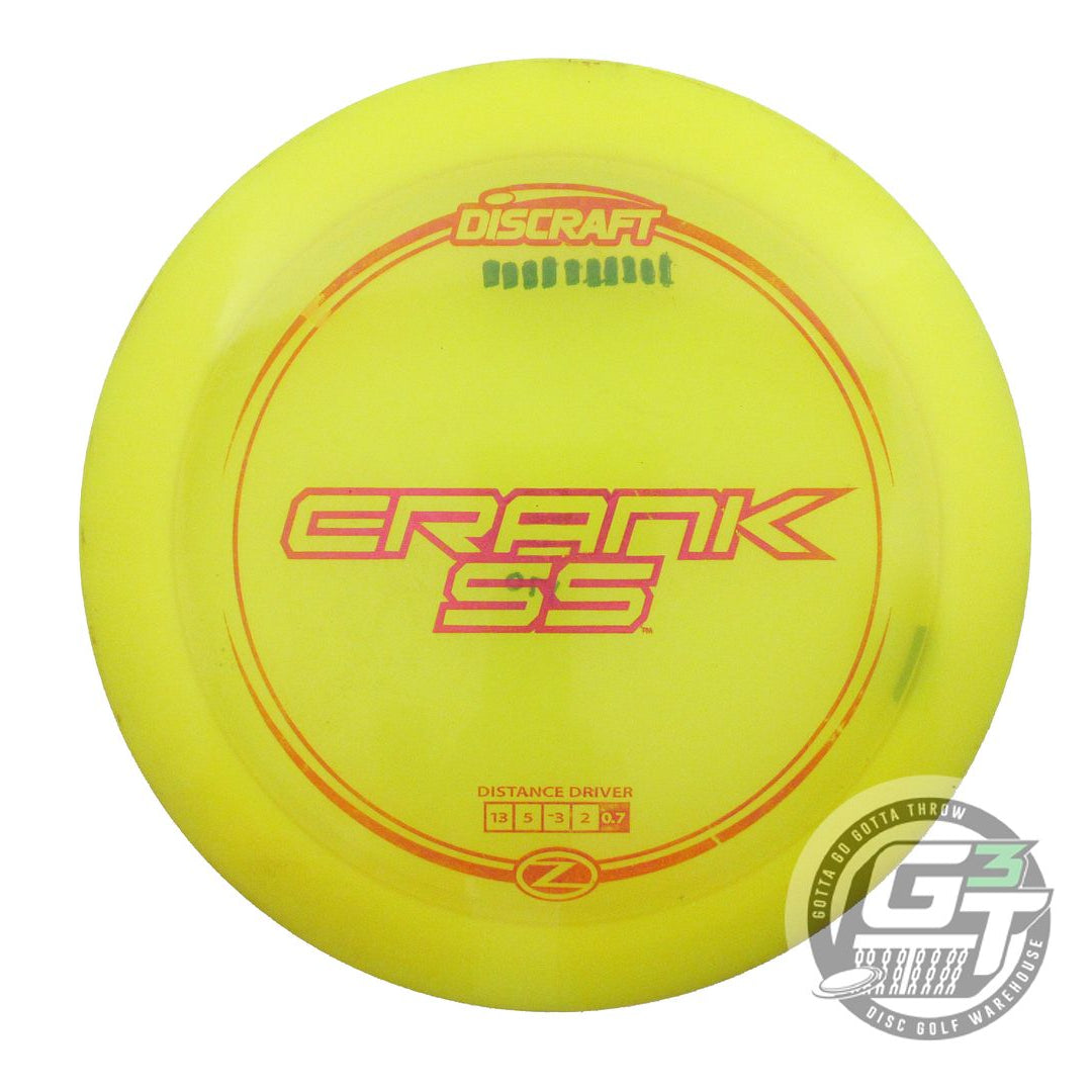 USED Discraft Z Crank SS 170g Yellow Magenta Shatter Foil Distance Driver Disc