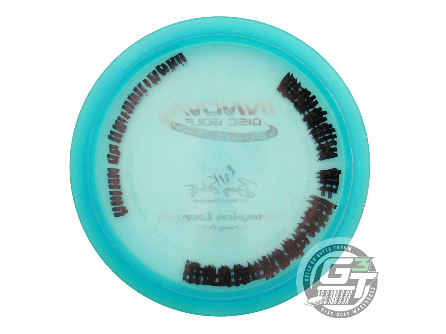 USED Innova Champion Leopard 163g Teal Red Glitter Foil Fairway Driver Golf Disc