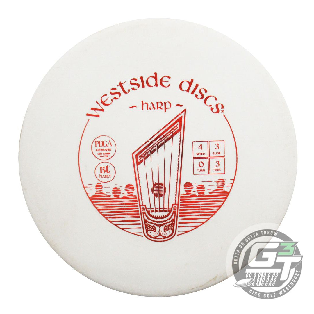 USED Westside Discs BT Hard Harp 176g White Red Foil Putter Golf Disc