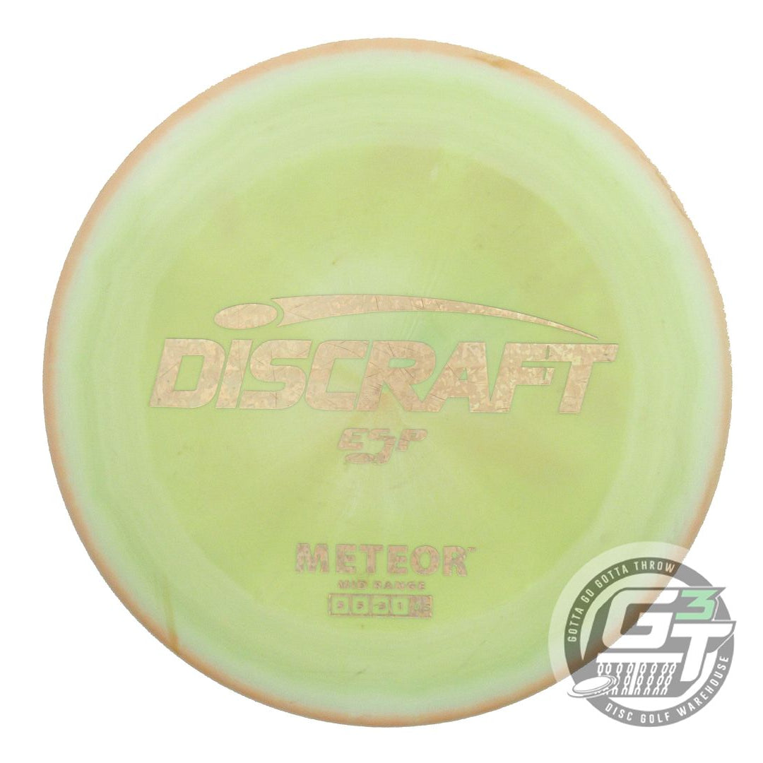 USED Discraft ESP Meteor 178g Lime Gold Shatter Foil Midrange Golf Disc