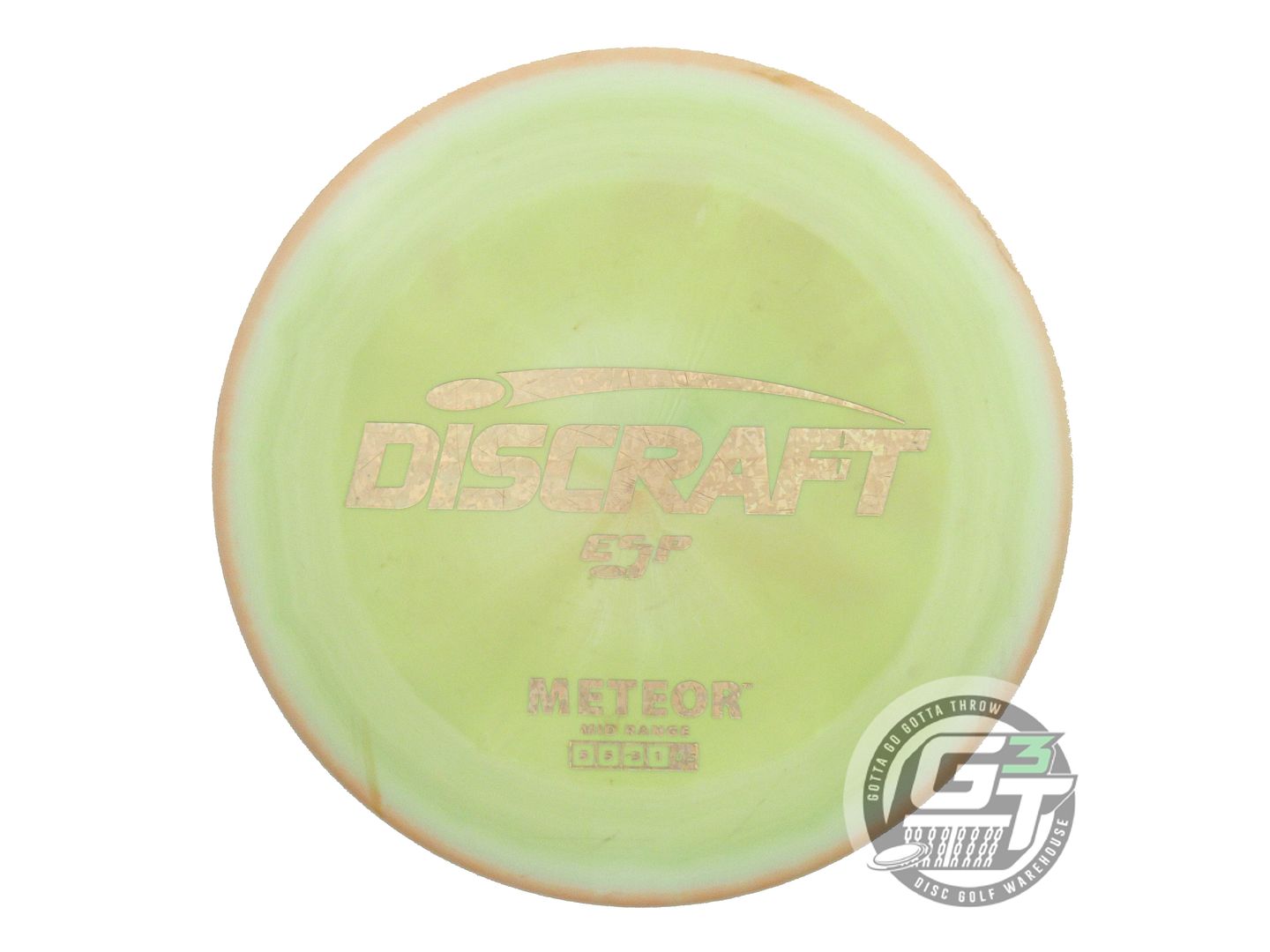 USED Discraft ESP Meteor 178g Lime Gold Shatter Foil Midrange Golf Disc