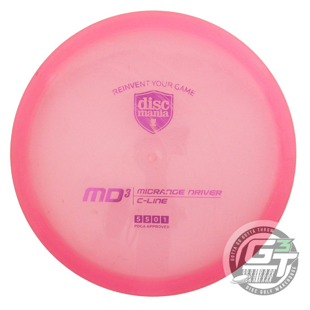 USED DiscMania C-Line MD3 175g Pink Magenta Foil Midrange Golf Disc