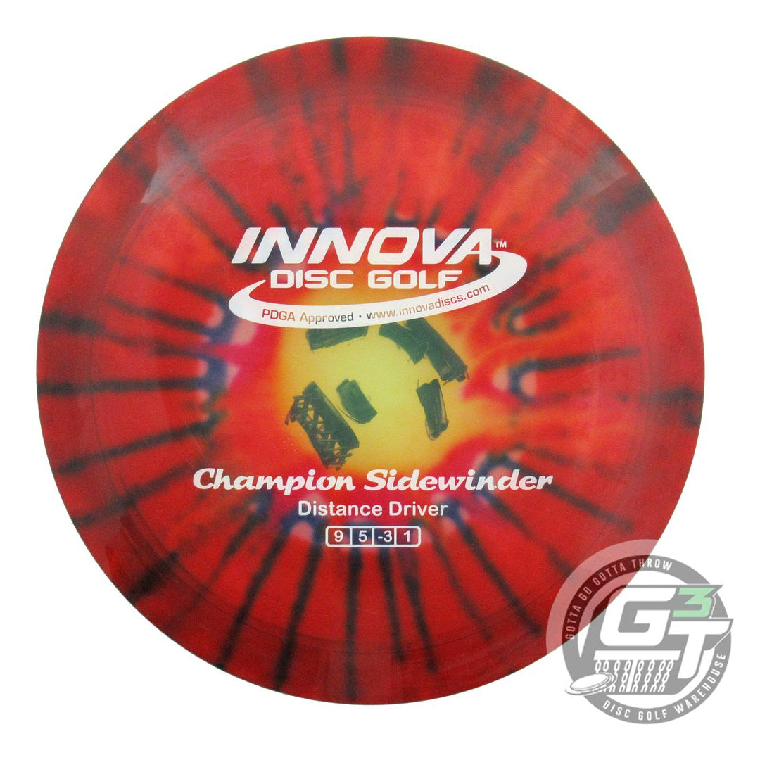 USED Innova I-DYE Champion Sidewinder 171g Red Burst Distance Driver Golf Disc