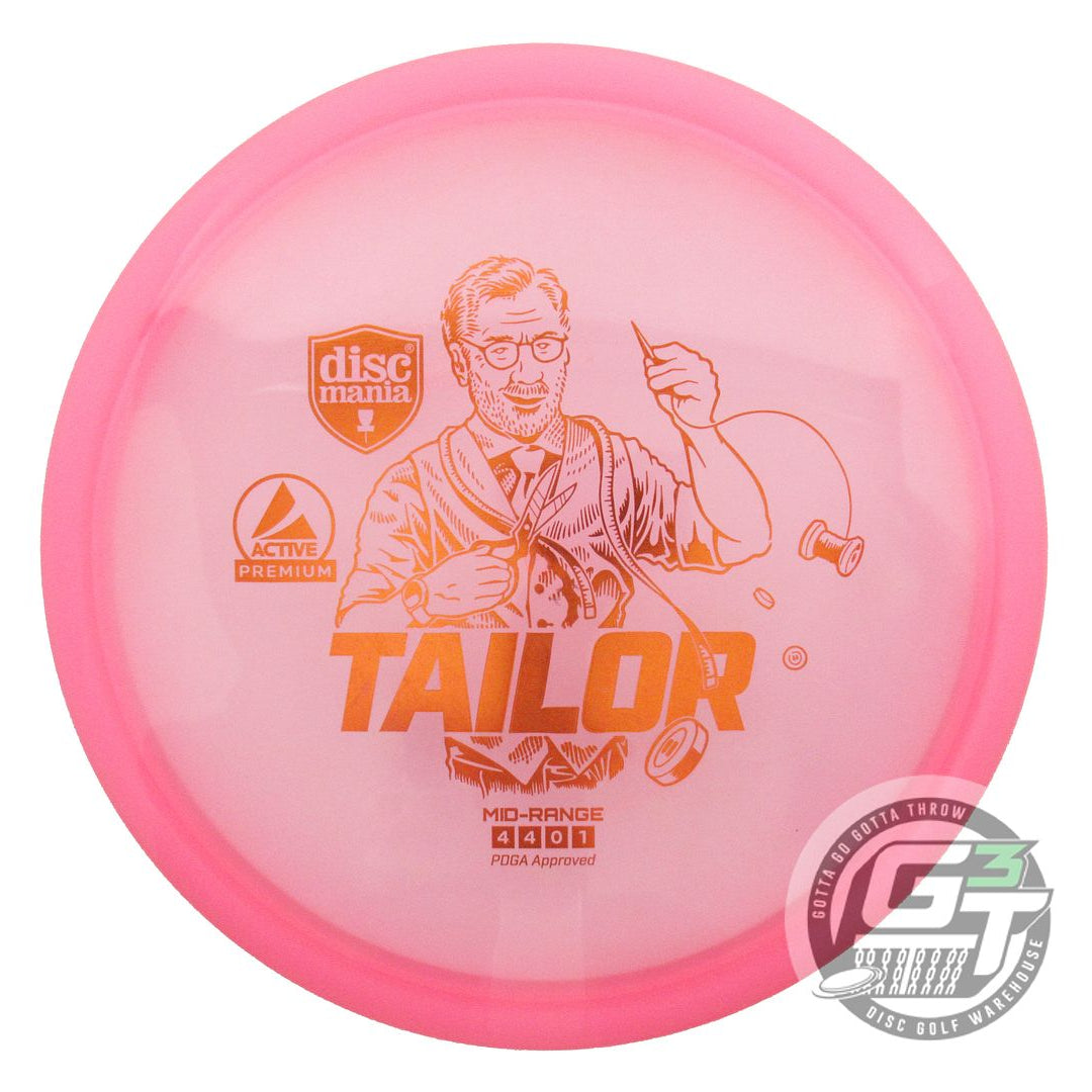 USED DiscMania Active Premium Tailor 174g Pink Orange Foil Midrange Golf Disc