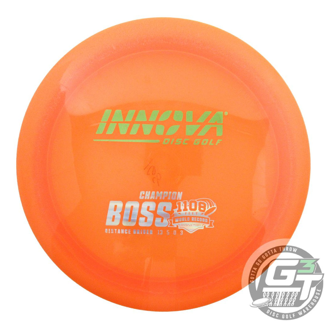 USED Innova Champion Boss 168g Orange Lime & Silver Holo Distance Driver Disc