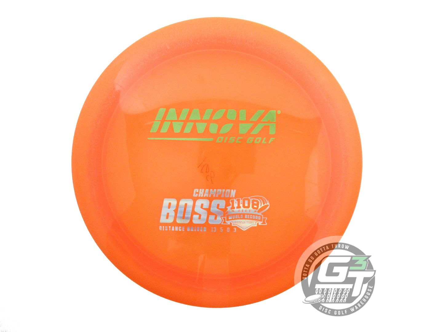 USED Innova Champion Boss 168g Orange Lime & Silver Holo Distance Driver Disc