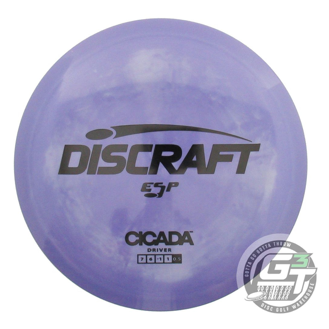 USED Discraft ESP Cicada 175g Purple-Gray Black Stamp Fairway Driver Golf Disc