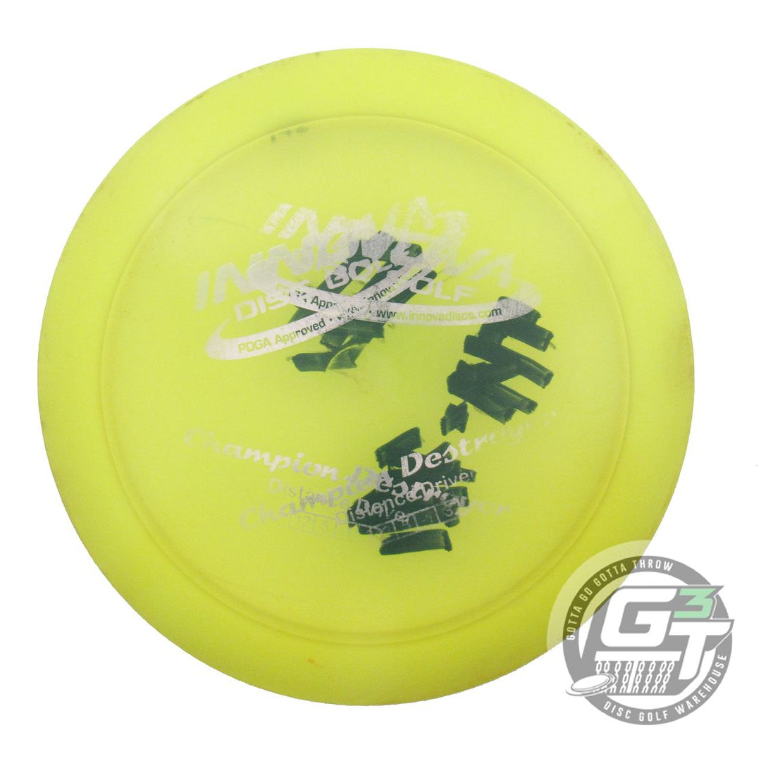 USED Innova X-OUT Champion Destroyer 176g Yellow Distance Driver Golf Disc